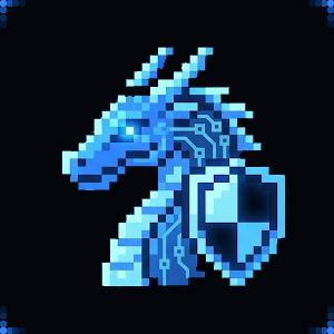 LLM Knights Cyber Dragon Logo